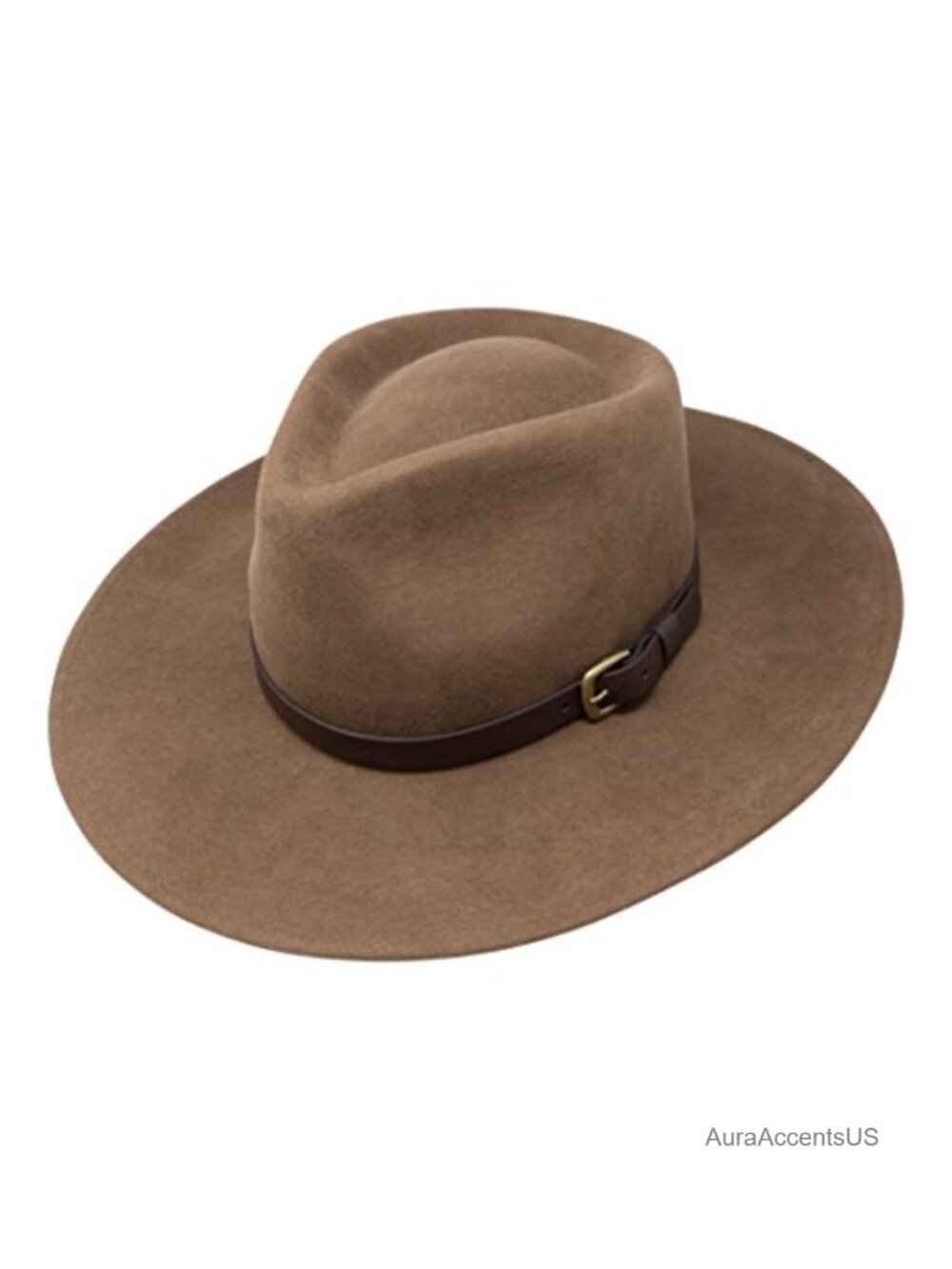 Wide Brim Fedora Hat 100% Wool Felt Water Resistant Leather Band